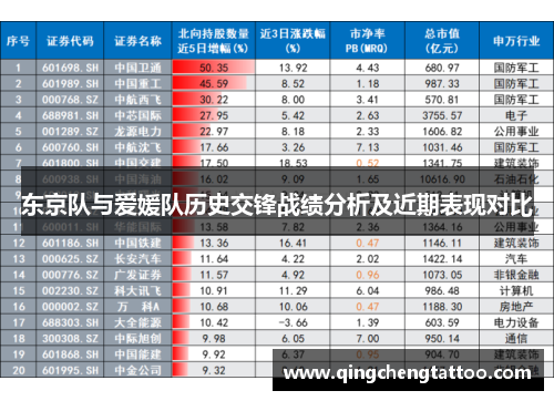 东京队与爱媛队历史交锋战绩分析及近期表现对比